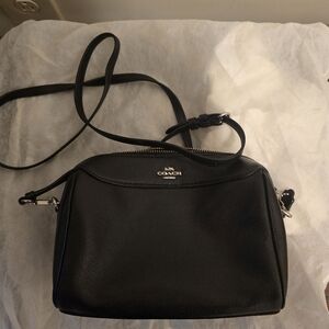 Coach Black Crossbody Bag with Textured Finish